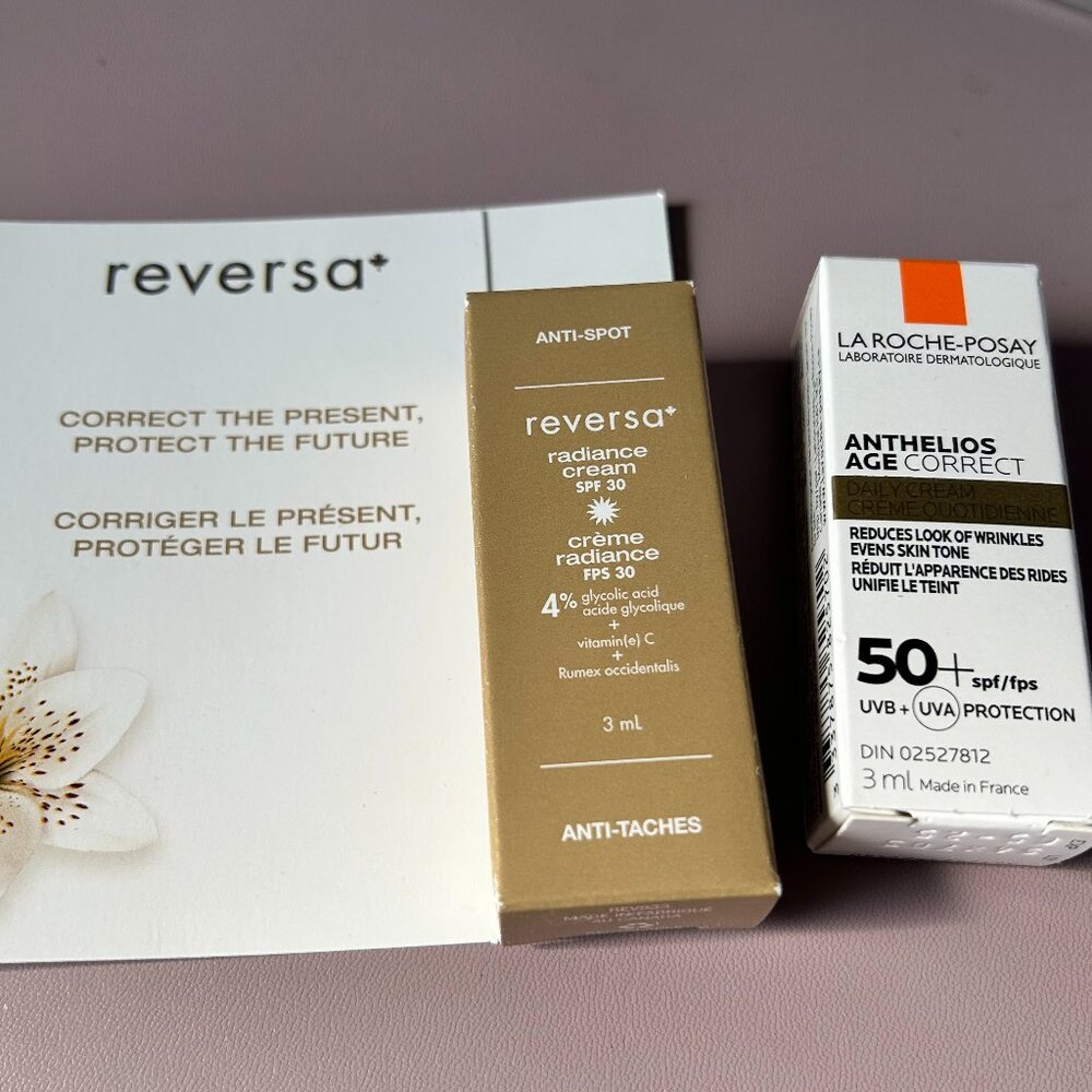 3 ML Reversa Radiance Cream with SPF 30 & 3 ML La Roche-Posay Daily Cream SPF 50